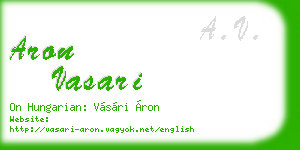 aron vasari business card